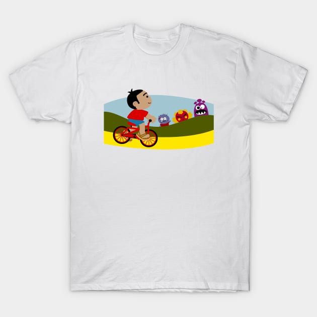 Riding A Bike T-Shirt by soniapascual